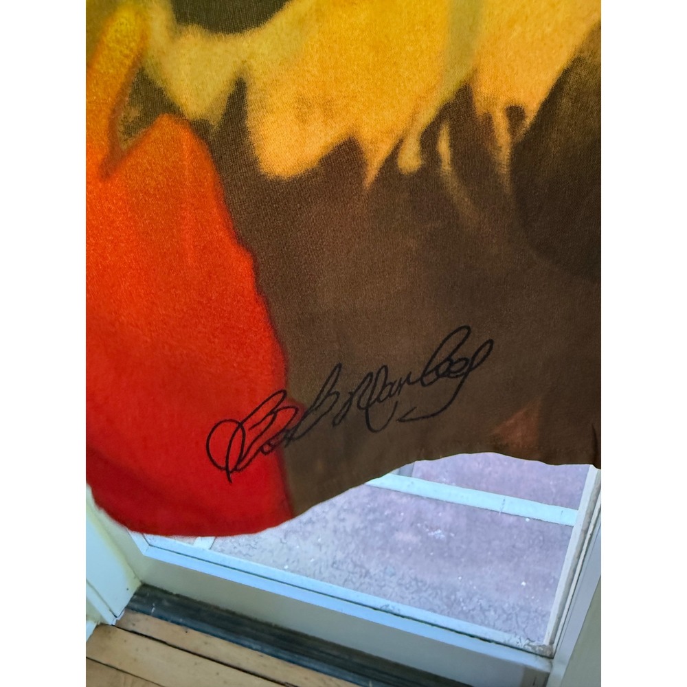 Vintage Y2K Dragonfly Co. Bob Marley Rasta Button Up Shirt Men's 2XL Like New - Picture 11 of 12